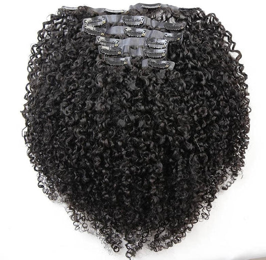 RAW Indian Coily Clip Ins 150g